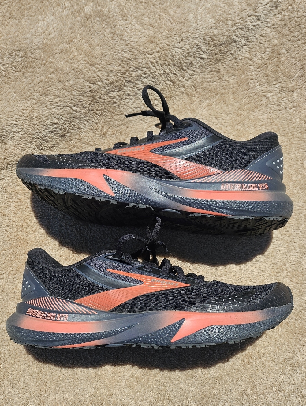 Brooks Adrenaline GTS Women's Running Shoes - Black & Coral Pink